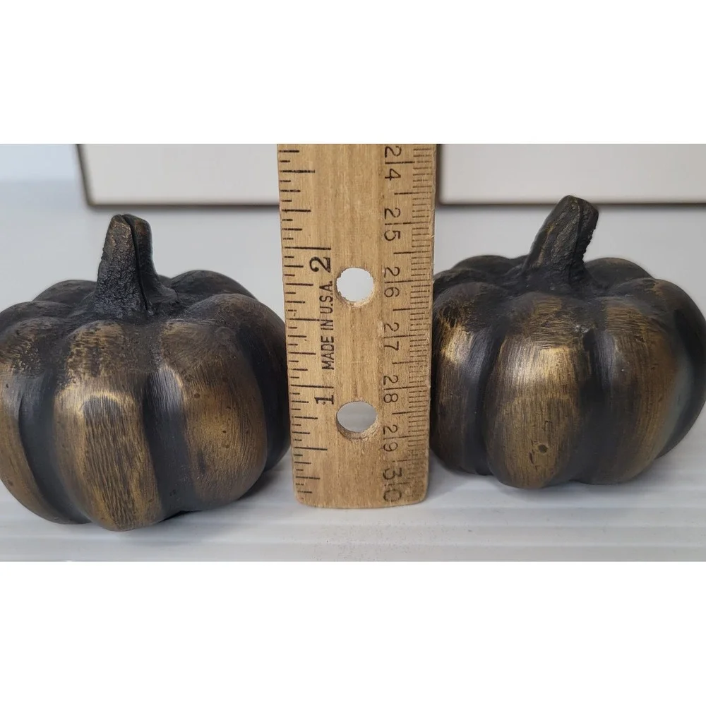 Williams Sonoma Harvest Gourd Pumpkin 4 Place Card Holders New Old Stock‎ RARE